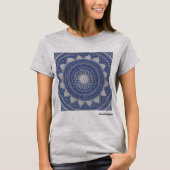 Blauw en zilver Mandala T-shirt (Voorkant)