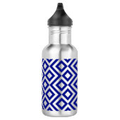Blauw en zilver Meander Waterfles (Rechts)