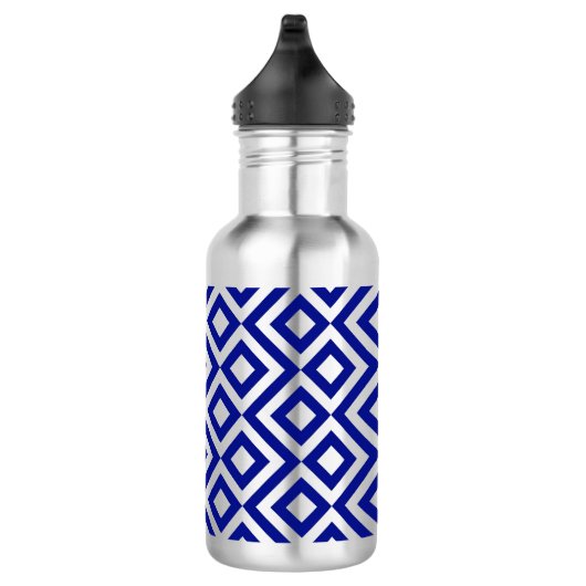 Blauw en zilver Meander Waterfles (Rechts)