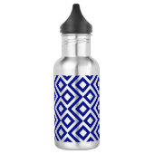 Blauw en zilver Meander Waterfles (Links)