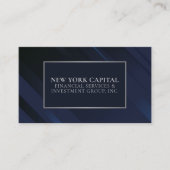 Blauw en Zilver Modern Professioneel Visitekaartje (Voorkant)