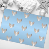 Blauw en Zilver Moderne Kerstengelen Kerstmis Tissuepapier