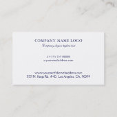 Blauw en Zilver Paisley Wedding Planner Visitekaartje (Achterkant)