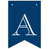 Blauw en zilver Prettige feestdagen Vlaggetjes (Derde vlag)