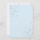 Blauw en Zilver Prinses Quinceañera Kaart (Achterkant)