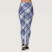 Blauw en zilver Royal Stewart tartan patroon Leggings (Achterkant)