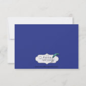 Blauw en Zilver Sneeuwvlok Bruiloft Save the Date (Achterkant)