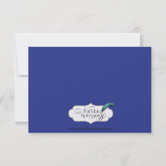 Blauw en Zilver Sneeuwvlok Bruiloft Save the Date (Achterkant)