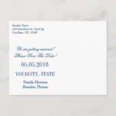 Blauw en zilver sparen de briefkaarten van de Datu (Achterkant)