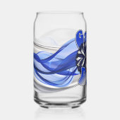 Blauw en Zilver Speeldag Blikvorm Glas (Voorkant)