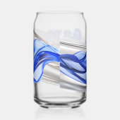 Blauw en Zilver Speeldag Blikvorm Glas (Rechts)