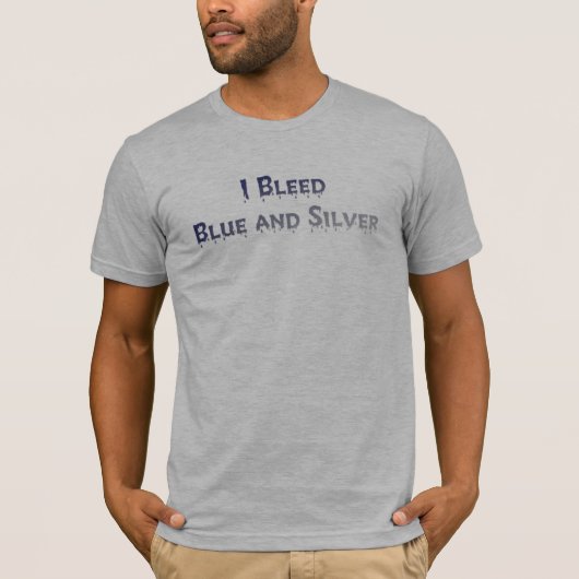 Blauw en zilver T-Shirt (Voorkant)