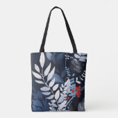 Blauw en Zilver Tote Bag (Achterkant)