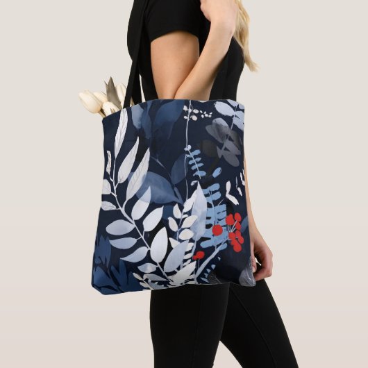 Blauw en Zilver Tote Bag (Dichtbij)