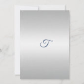 Blauw en Zilver Verjaardag Uitnodiging (Achterkant)