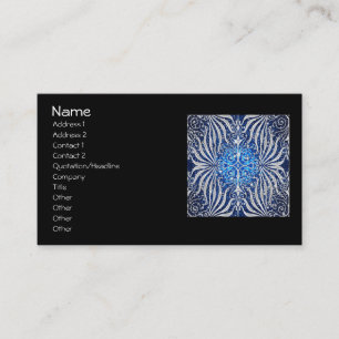 Blauw en Zilver Victoriaans Sparkle Visitekaartje