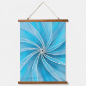 Blauw en Zilver wiel Hangend Wandkleed (Voorkant)