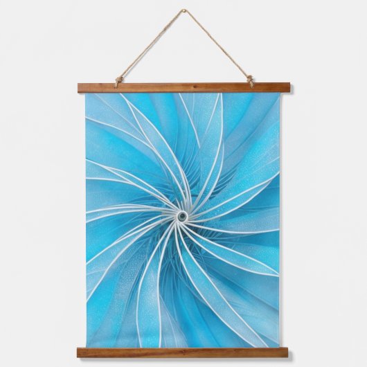 Blauw en Zilver wiel Hangend Wandkleed (Voorkant)