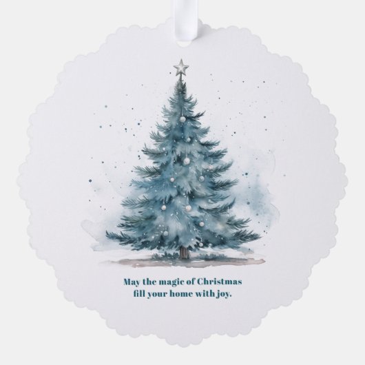 Blauw en zilver Winter Wonderland Vakantie Kaart (Achterkant)