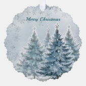 Blauw en zilver Winter Wonderland Vakantie Kaart (Voorkant)