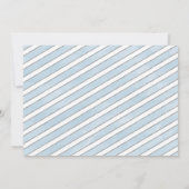 Blauw en Zilver Woodland Onederland 1e Verjaardag Kaart (Achterkant)