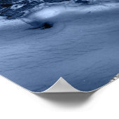 Blauw en Zilveren Agaat Border Bar Mitswa Welkom Poster (Hoek)