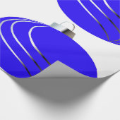 Blauw en zilveren kerstboompjes voor het ompakken cadeaupapier (Hoek)