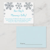 Blauw en zilveren sneeuwvlok Hoe groot is de buik  Plaatskaartje (Voorkant / Achterkant)