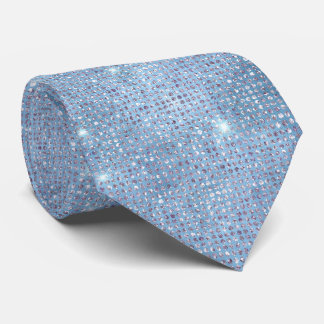 Blauw en zilveren Sparkles Stropdas