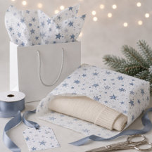 Blauw en zilveren sterren Kerstcadeau 