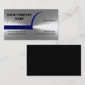 Blauw en zilveren Visitekaartje (Voorkant / Achterkant)
