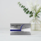 Blauw en zilveren Visitekaartje (Staand voorkant)