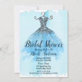 Blauw- en zilverglitter-Vrijgezellenfeest Kaart (Voorkant)