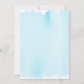 Blauw- en zilverglitter-Vrijgezellenfeest Kaart (Achterkant)