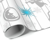 Blauw- en zilverkerstsierpapier cadeaupapier (Rol Hoek)