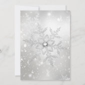 Blauw- en zilverkristal Snowflake-kerstfeest Kaart (Achterkant)