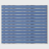 Blauw- en zilverstrepen cadeaupapier (Vlak)