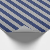 Blauw- en zilverstrips voor het ompakken van papie cadeaupapier (Hoek)