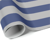 Blauw- en zilverstrips voor het ompakken van papie cadeaupapier (Rol Hoek)