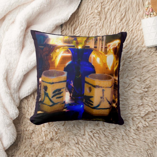 Blauw en Zonlicht Kussen (Deken)