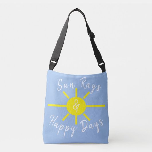 Blauw en zonnig crossbody tas (Voorkant)