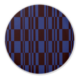 Blauw en zwart Abstract strepen dressoir en lade Keramische Knop