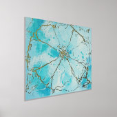 Blauw en zwart Abstract ventilator Folie Afdrukken (Laagn)