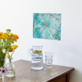 Blauw en zwart Abstract ventilator Folie Afdrukken (Laag (Keuken))