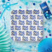 Blauw en zwart Afstuderen 2025 Papieren Bordje (Feest)