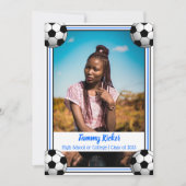 Blauw en zwart Afstuderen Aankondiging (Voorkant)