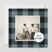 Blauw en zwart, beste opa-cadeau met foto (Voorkant)