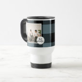 Blauw en zwart, beste opa-cadeau met foto reisbeker (Voorkant links)
