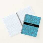 Blauw en zwart bewolkt notitieboek (Binnen)