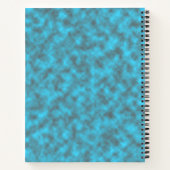 Blauw en zwart bewolkt notitieboek (Achterkant)